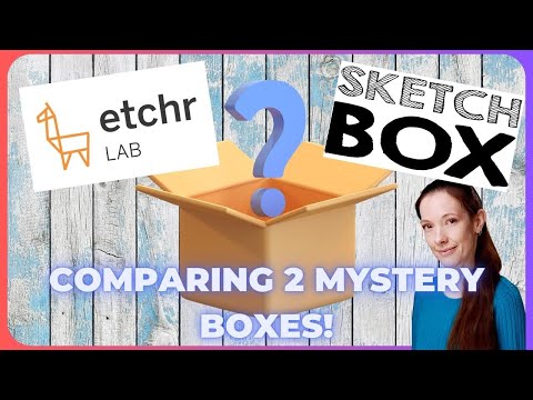Unboxing and Comparing Sketchbox Grab Bag and Etchr Mystery Art Box!