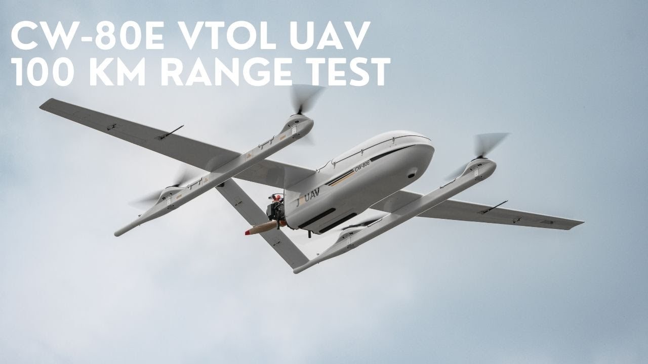 JOUAV CW-80E Large VTOL Drone 100km Data Range Test