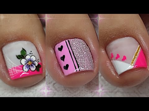 HERMOSAS UÑAS PARA PIES🦶🏼 💅😍| DISEÑOS DE UÑAS SENCILLAS PARA PIES