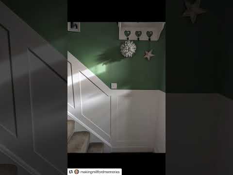 How to panel your stairway by @makingmillfordmemories using MDF from Cut My