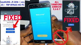 Samsung J5 2016 (J510) Google / Frp Lock Bypass 2022 [ Fix Youtube Update] Android 7 || Without Pc
