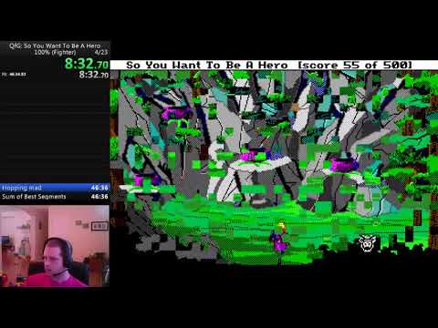 Quest for Glory 1 (EGA) Fighter 100% in 43:18 by davidtki