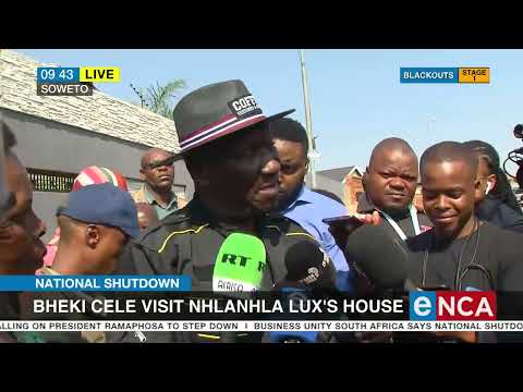 Protest action Cele visits Nhlanhla Lux's house amid planned shutdown