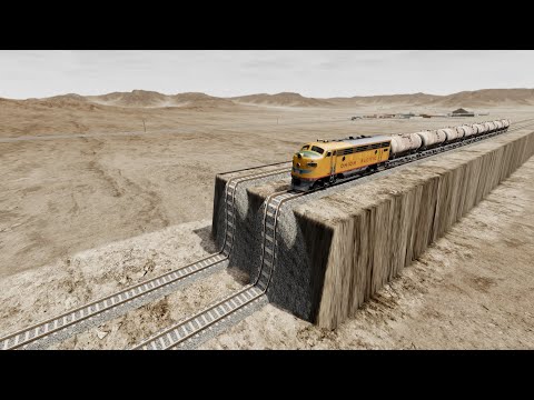 Train vs Unfinished Railway Track | Beamng drive | Crash