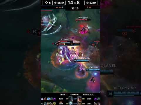 Grevthar's MASSIVE Orianna shockwave onto INTZ 😲🤯 #CBLOL #redcanids #grevthar #intz