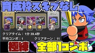 【爆速】育成枠スキブなし！極練の闘技場　全階層1コンボの冴木編成