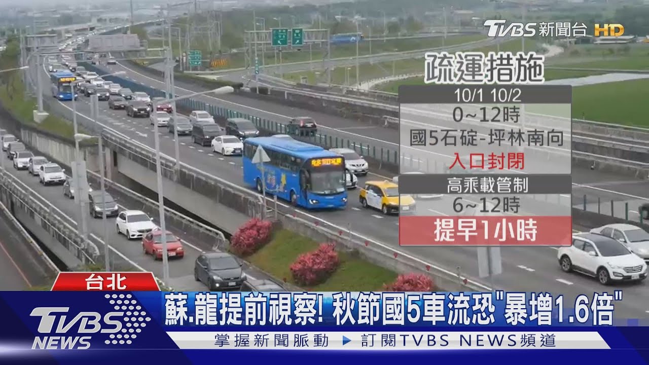 車潮直逼過年 今午「南下紫爆」國5塞至午夜