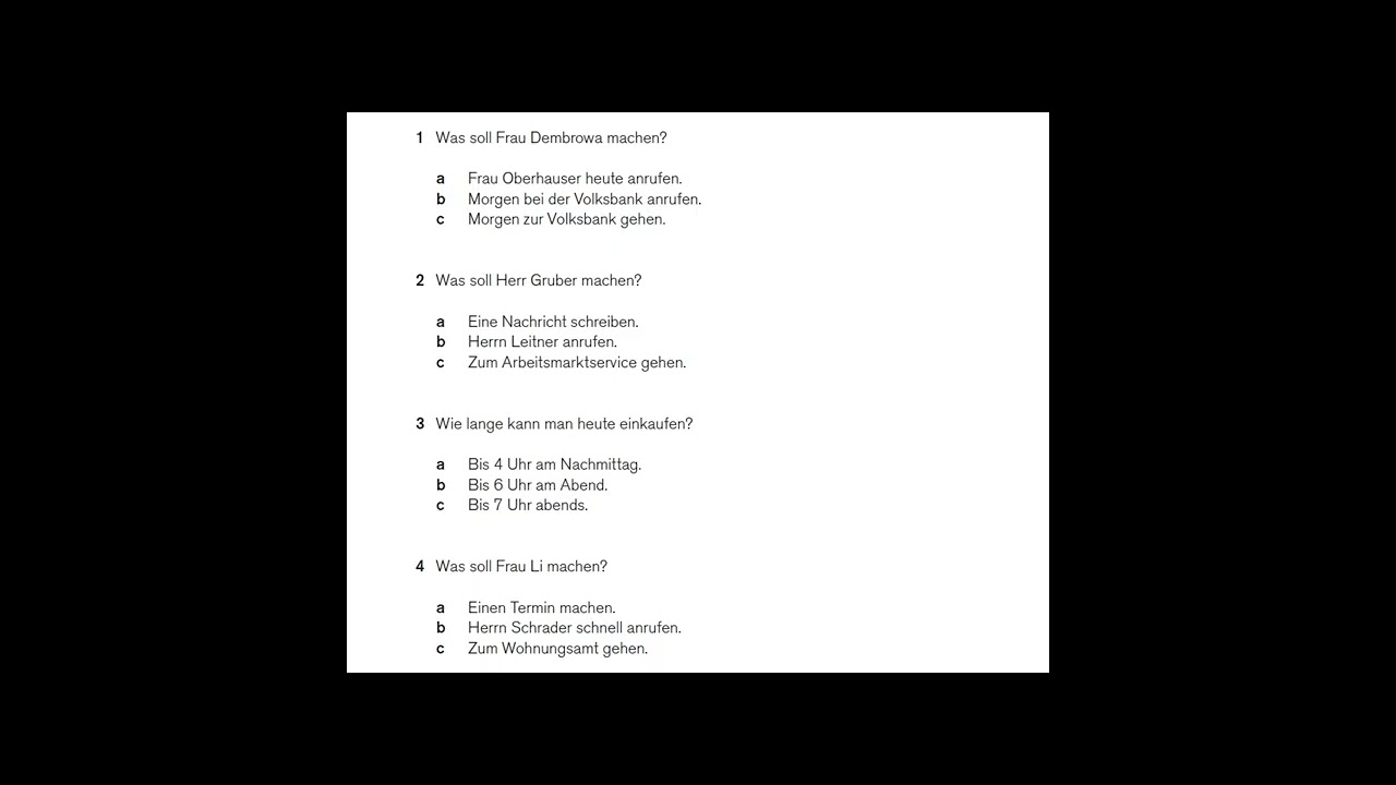 Hören teil 1 ÖiF A2 - B1