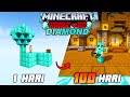 100 Hari Di Minecraft Hardcore Tapi PULAU MELAYANG DIAMOND BLOCK
