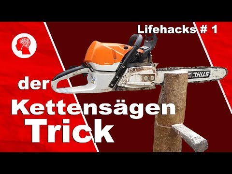 Genialer Trick fürs  Kettenschärfen im Wald