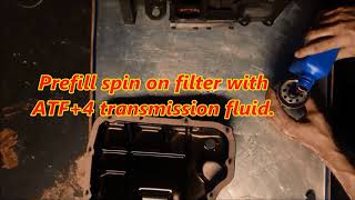 2006 Dodge Durango, 4 7L, 2WD, 545RFE transmission filters and fluid replacement