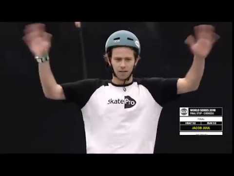 FWS CHENGDU 2018 WS Freestyle Park Cup Final - Jacob Juul the most technical skater of Europe.
