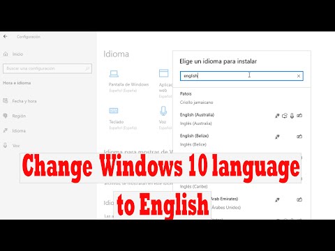 How to Change Windows 10 Language to English : System Display Language
