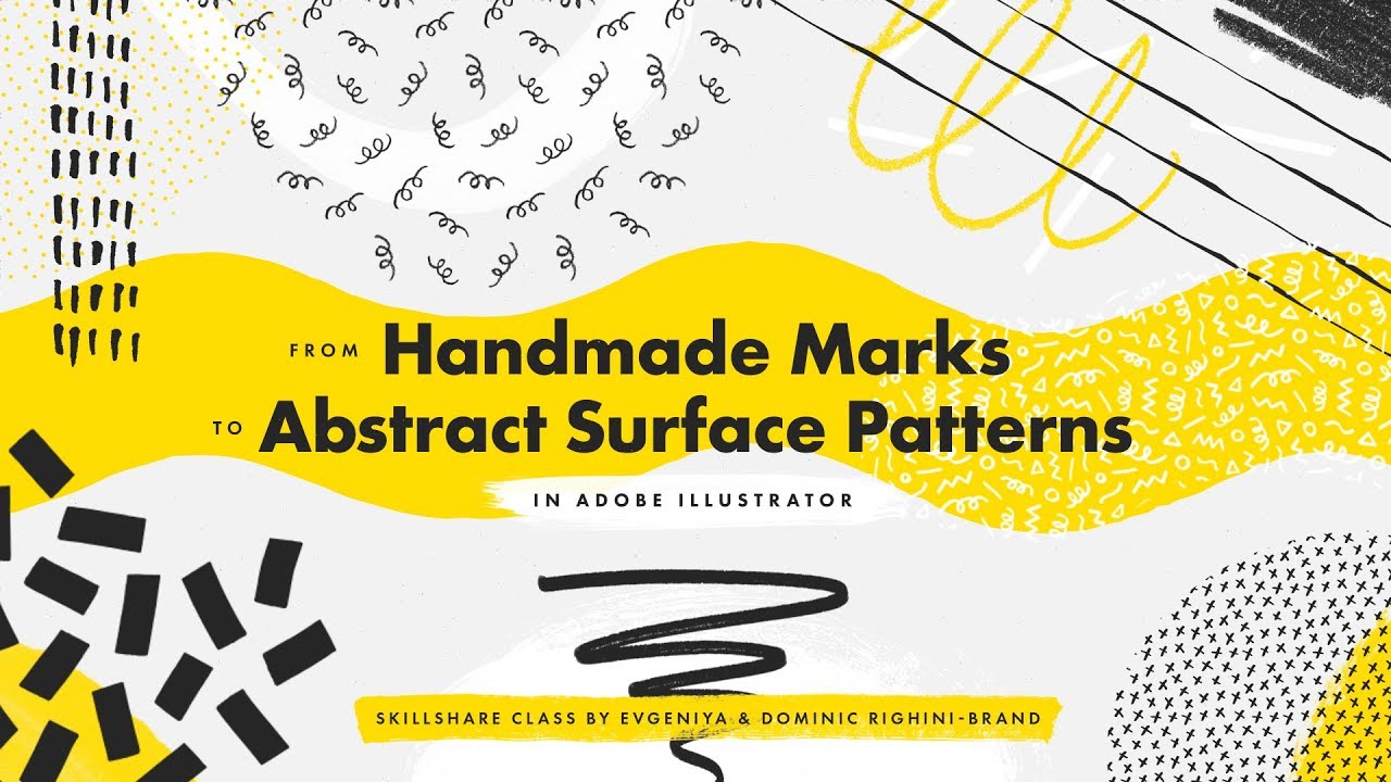 From Abstract Handmade Marks on Paper to Seamless Surface Patterns in Illustrator — Trailer
