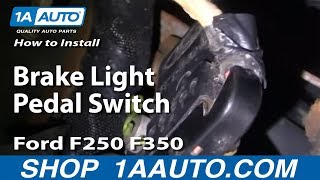 How to Replace Brake Light Switch 99-06 Ford F250 Super Duty Truck