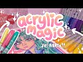 My ACRYLIC MARKER Drawing Process Ft ARRTX 60 Brush Set Review