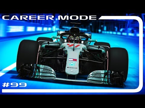 F1 2018 CAREER MODE #99 | TYRE TEMPERATURE GOD | Singapore GP (110% AI) Video