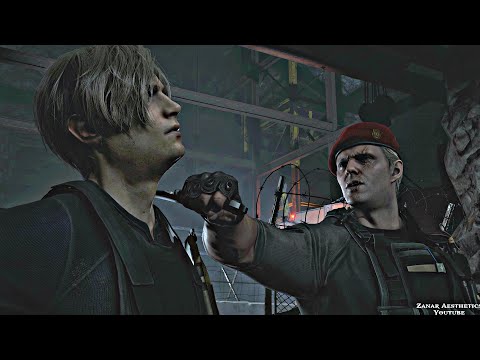Resident Evil 4 Remake - Krauser Vs Leon Boss Fight & Luis Death Scene (4K 60FPS) 2023