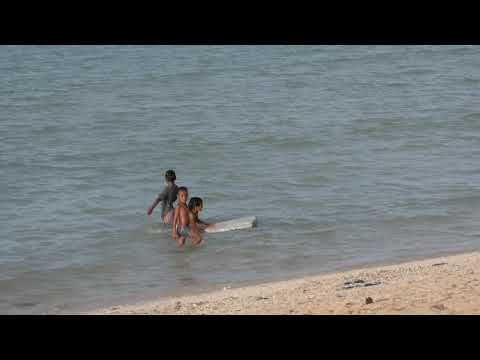 Red Beach and Local Children   Betio   Tarawa   Kiribati  August 2019
