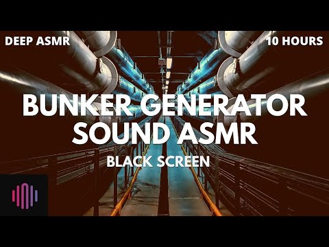 Bunker sound with underground generator  / 10 hours of underground generator noise with black screen