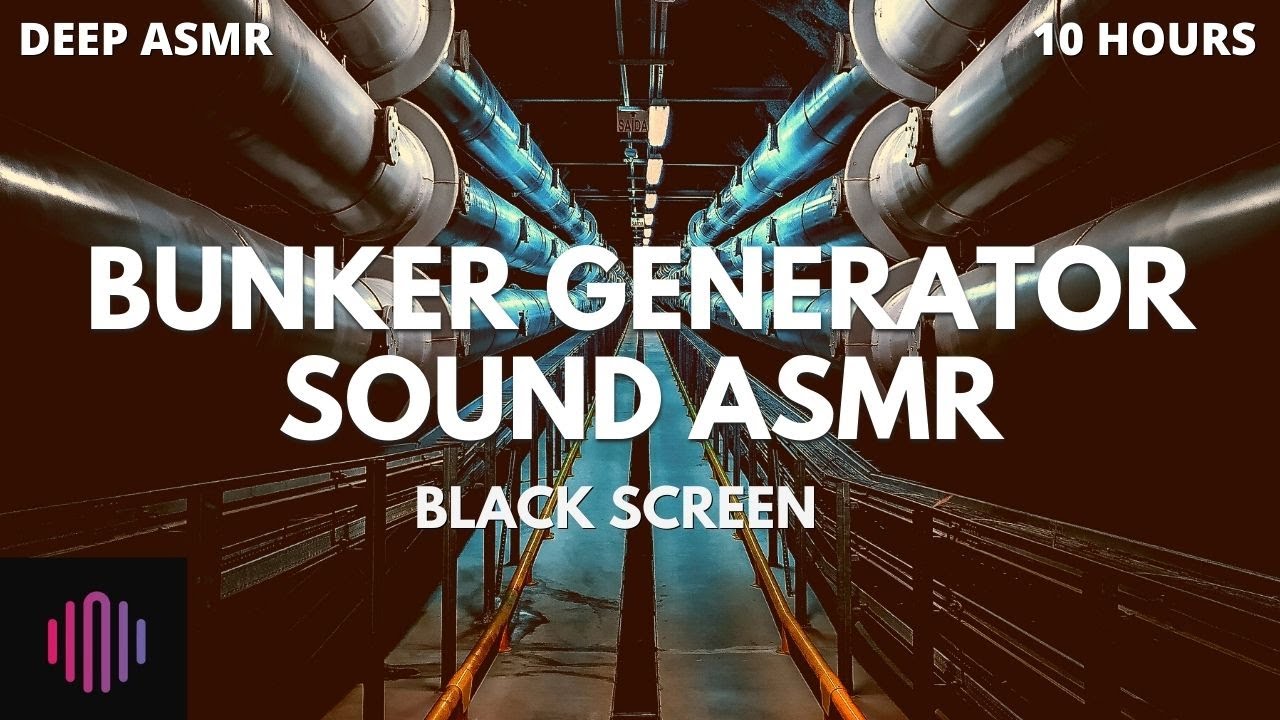Bunker sound with underground generator  / 10 hours of underground generator noise with black screen