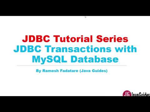 JDBC Tutorial Part 10 JDBC Transactions with Example