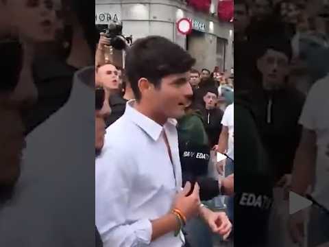 El enfrentamiento entre el equipo de Vito Quiles y algunos acampados #shorts