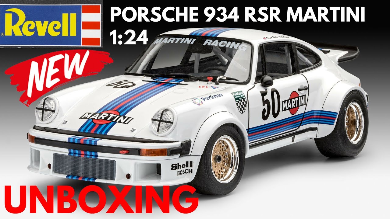 Maquette Revell Porsche 934 RSR 'Martini Racing' – échelle 1:24, Niveau 3/5, Décalcomanies Incluses, Dès 10 Ans