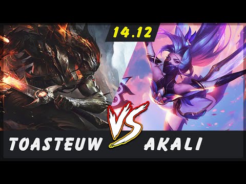 ToastEUW - Yasuo vs Akali MID Patch 14.12 - Grandmaster Yasuo Gameplay