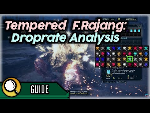 Endgame Deco Farming #2 - Tempered Furious Rajang Droprate Analysis | MHW Iceborne