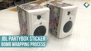 JBL Partybox Sticker Bomb Wrapping Process