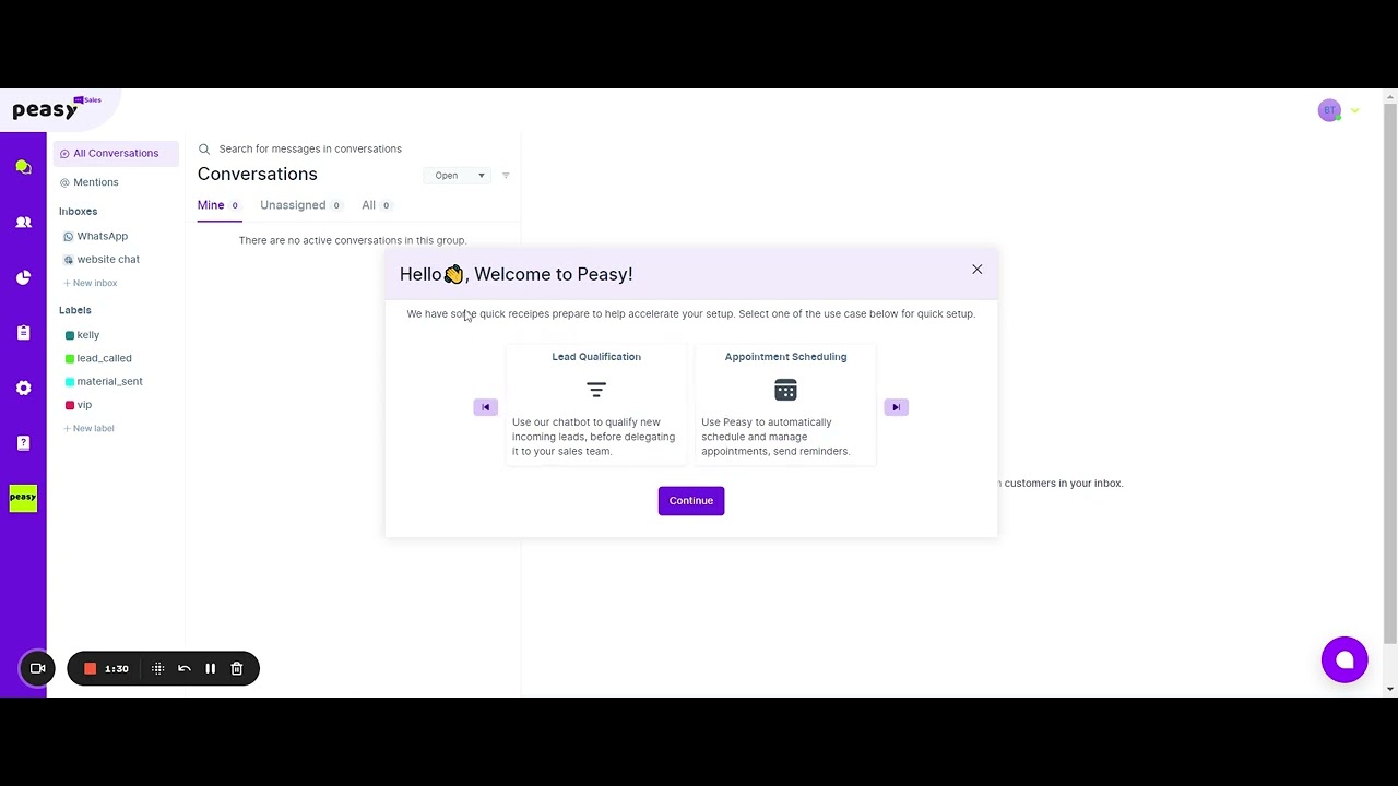 How to use prefabricated recipes to simplify your Peasy Sales setup