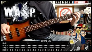WASP - Rebel in the F.D.G. (BASS cover with TABS) [lyrics + PDF]