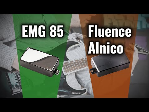 EMG 85 battles Fishman Fluence Modern Alnico \\ Comparison of active guitar pickups (METAL)