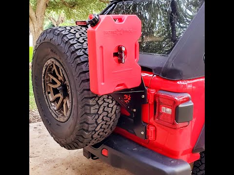 Rotopax mount for Jeep Wrangler JL  OEM Mopar spare tire carrier