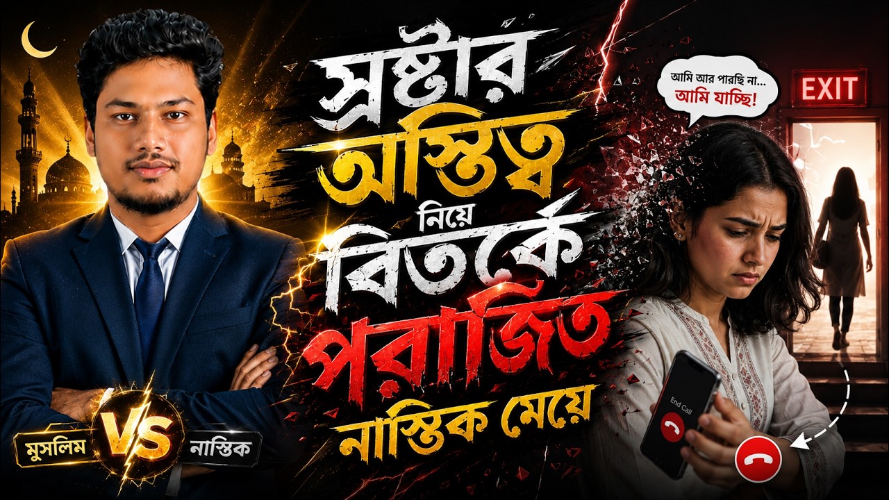  স্রষ্টার অস্তিত্ব নিয়ে বিতর্কে পরাজিত হয়ে পলায়ন করলেন নাস্তিক মেয়ে! 