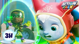 Stuck In The Egg! |  3H Compilation | Action Pack | Adventure Cartoon for Kids