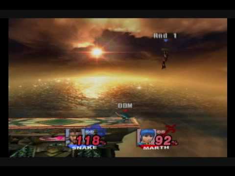 SSBB Wifi - DDM (Marth) vs FishBait (Snake)