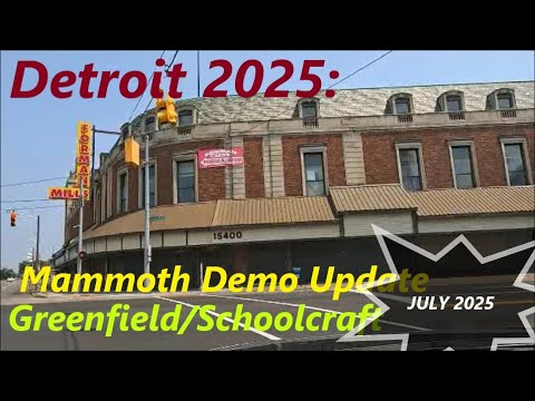 Detroit's Greenfield/Schoolcraft Area. Mammoth Demo Pending. Historic Montgomery Wards Building.