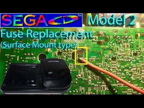HOW TO: Sega CD Model 2 Fuse Repair (Surface Mount Type)