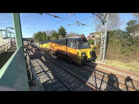 Colas Rail 70814 at Euxton Balshaw Lane on 6K30 3rd April 2023