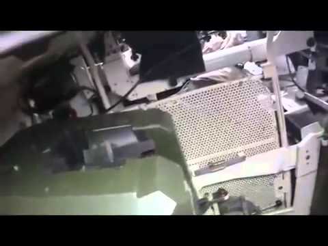 German Tank-Leopard 2 A5   loading rounds-Tank inside
