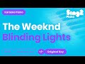 The Weeknd Blinding Lights Piano Karaoke
