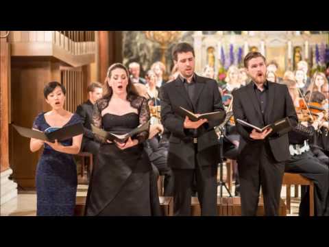 Jerilyn Chou, Alexandra Aidonopoulou, Željko Zaplatić und Unnsteinn Árnason singen "Tuba mirum"