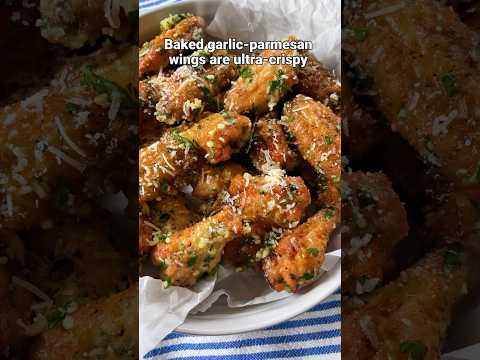 These baked garlic-Parmesan wings are the punchiest, most flavorful chicken wings!