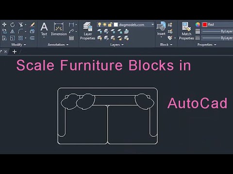 AutoCad Scaling Tutorial | How To Scale Furniture Blocks