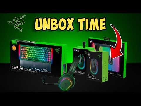 Massive Razer Unboxing // 6 Phantom Green Gaming Products! (WOW!)