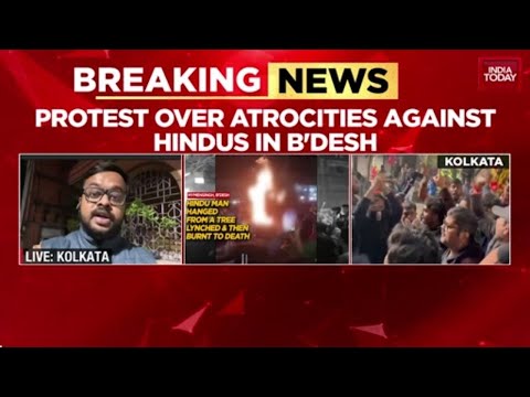 Breaking News: Pro-Bangla Group Protests Outside Bangladesh Embassy In Kolkata Over Minority Attacks