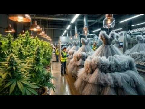 Неймовірний фабричний процес: як сира конопля перетворюється на розкішні сукні!