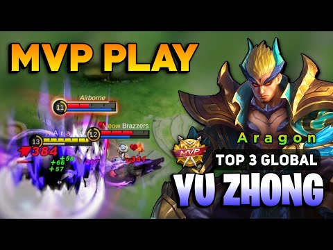 YU ZHONG Exp Lane MVP Gameplay [ Yu Zhong Best Build Top Global ] By A r a g o n - Mobile Legends